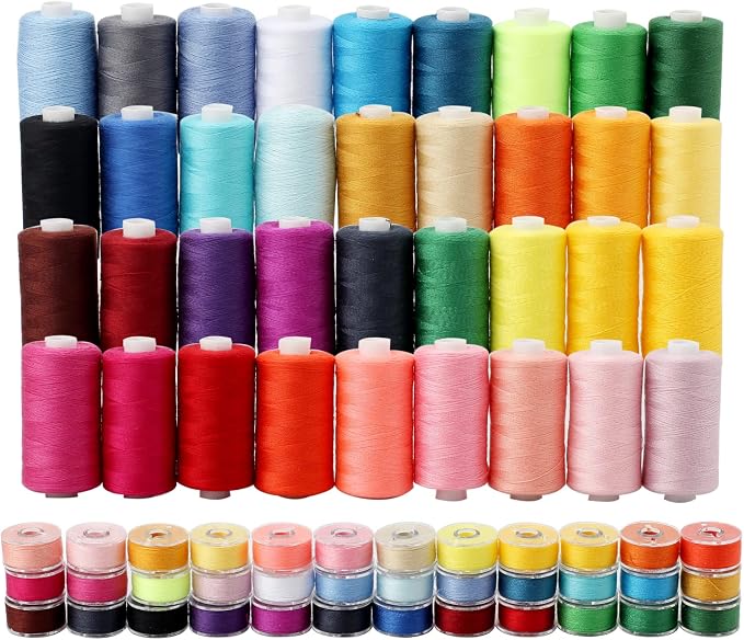72Pcs Bobbins Sewing Threads Kit 36 Colors 500 Yards Sewing Polyester Thread - Image 8