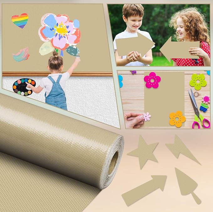 Inkspire Brown Bulletin Board Paper Roll, 14.8FTx47IN Large Reusable Waterproof - Image 5