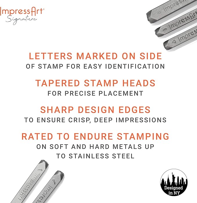 ImpressArt - Star Design Metal Stamp, Jewelry Making for Metalsmiths Tools, DIY Arts & Crafts Lovers (2.5mm)