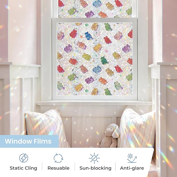 ADD.HERES Window Privacy Film, Stained Glass Decorative Static Cling, Removable - Image 3