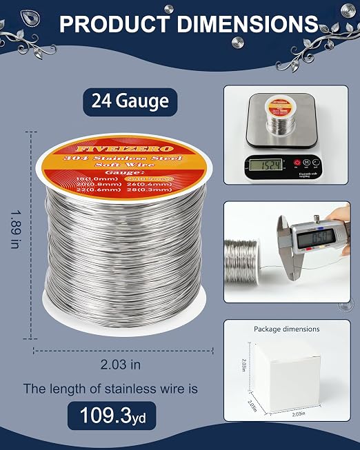 FIVEIZERO 24 Gauge 304 Stainless Steel Wire - Image 2