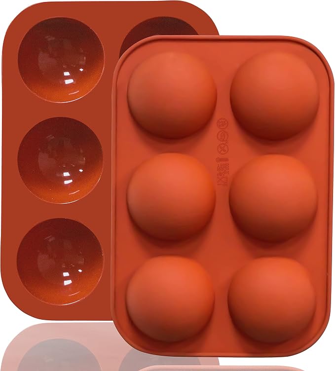 Lerykin 6 Holes Medium Semi Sphere Silicone Molds, 2 Packs Half Sphere Silicone by Lerykin