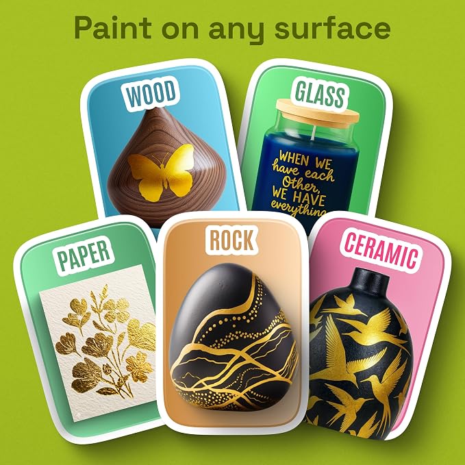 ARTISTRO 5 Gold Paint Pen for Rock, Painting - Image 3