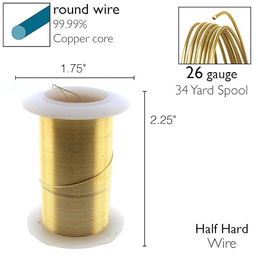 The Beadsmith Wire Elements 26-Gauge Lacquered Tarnish-Resistant Copper Wire - Image 4