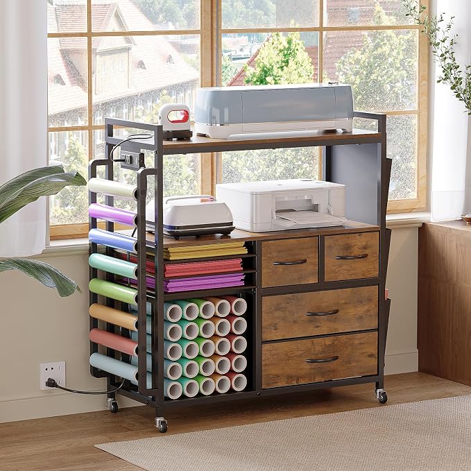 VENNQD Large Craft Organizer and Storage Rolling Cart Compatible - Image 5