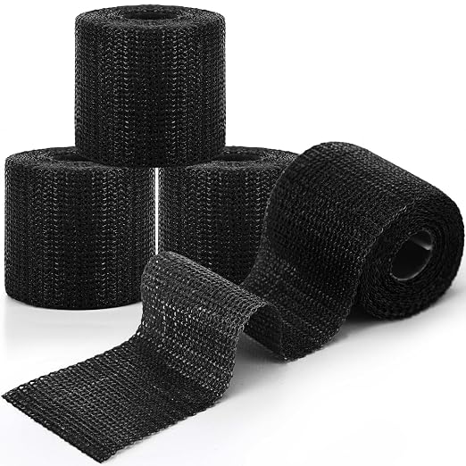 Geiserailie 4 Rolls Black Fiberglass Casting Tape 2 in × 12 Ft Cast Orthopedic by Geiserailie