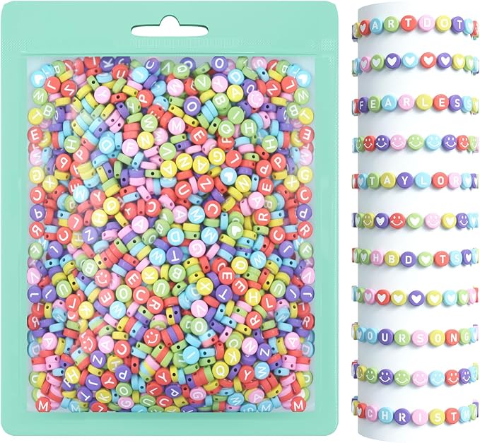 ARTDOT 800 Pieces Assortment Letter Beads by ARTDOT