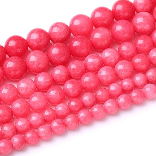 35PCS 10MM Natural Red Rhodonite Jade Stone Beads Round Loose Stone Beads for Jewelry Making DIY Energy Stone Healing Power Bracelet 15"