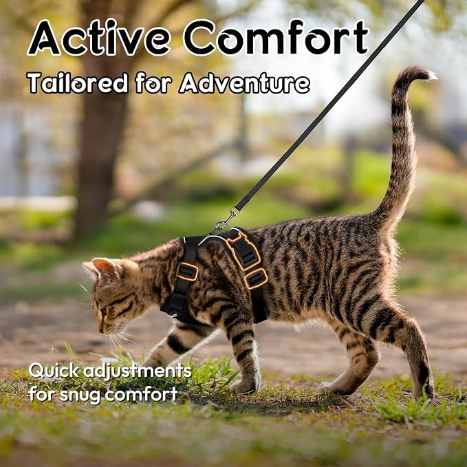 Dooradar Cat Harness and Leash Set, Escape Proof Safe Adjustable Kitten Vest - Image 5