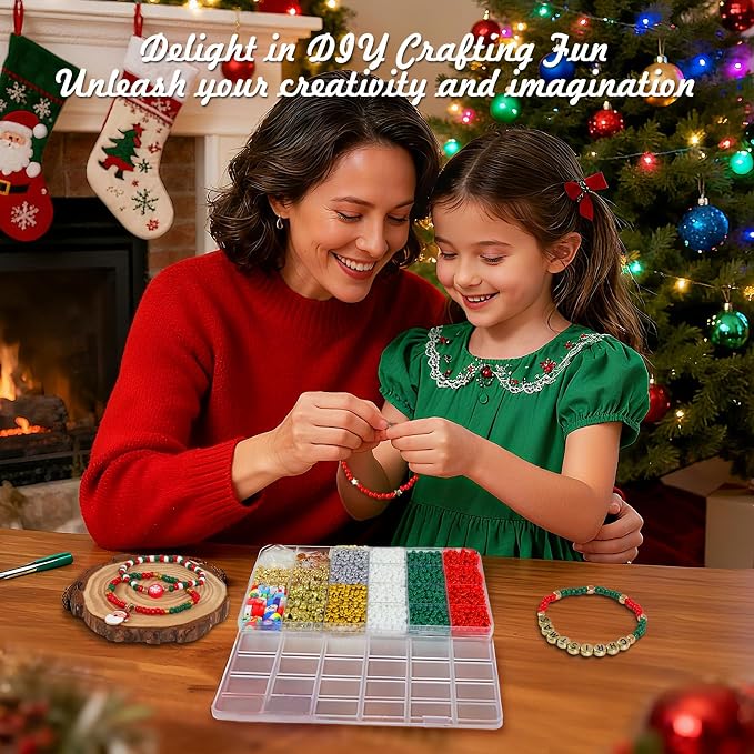Redtwo Christmas Bracelet Making Kit, Holiday DIY Craft - Image 5