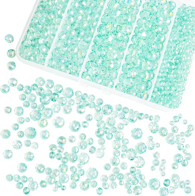 800Pcs 4/6/8/10mm Crystal Glass Beads by Laopottbeads
