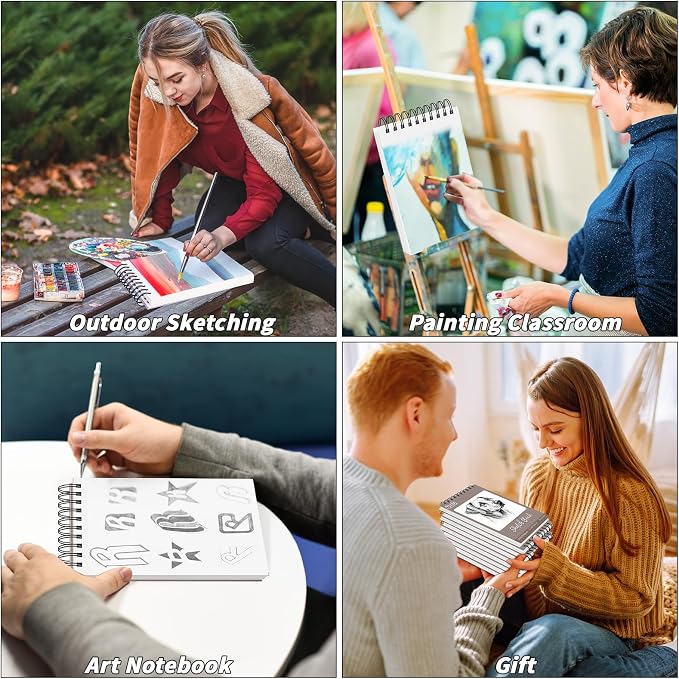 10 Pack 400 Sheets Heavyweight Sketchbook 9 x 12 in 200GSM Very Thick Mixed - Image 7