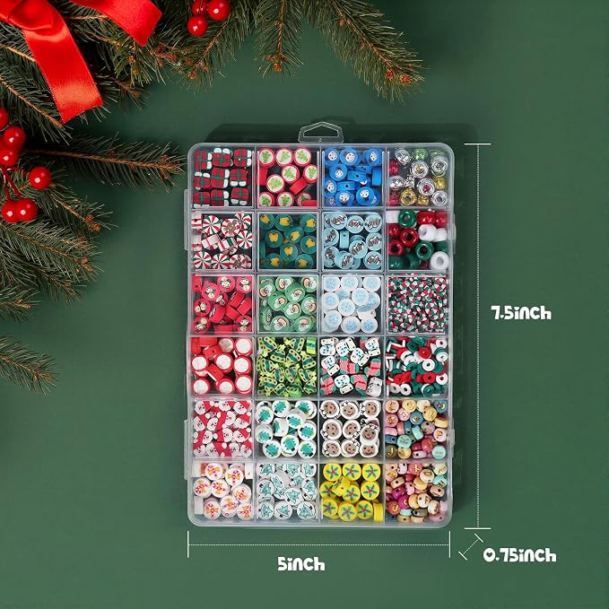 Gionlion Christmas Beads Bracelet Making Kit, Holiday DIY Craft - Image 4