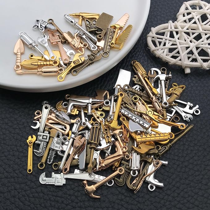 WOCRAFT 100pcs Tools Charms for Jewelry Making Assorted Jewelry Bangle Bracelet - Image 2