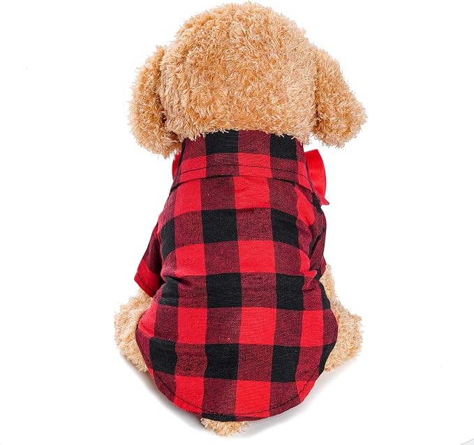 Tongcloud 3 Pack Plaid Puppy Cat Shirt - Image 6
