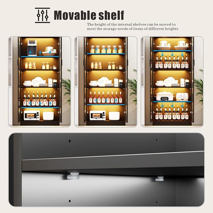 Dystler 65" Tall 5-Tier Display Cabinet - Image 4