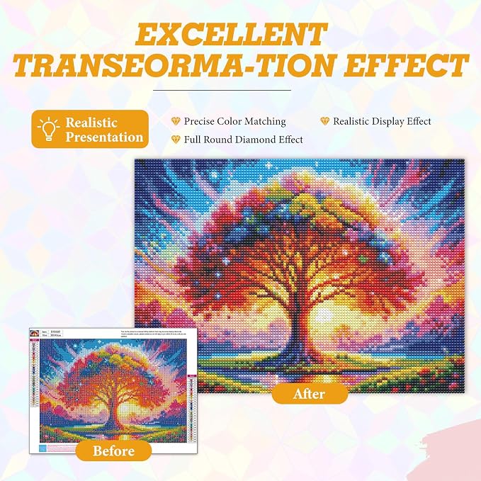 Tree of Life Diamond Art Kits for Adults Beginners 12x16 in, DIY Craft Gift | - Image 4