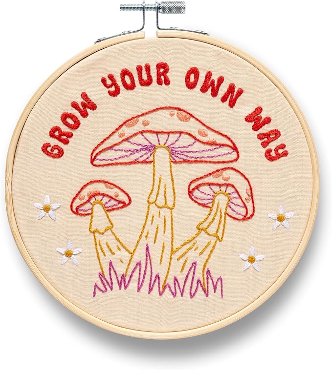 FUNATIC Grow Your Own Way Embroidery Kit | Funny Beginner Needle Work Starter by FUNATIC