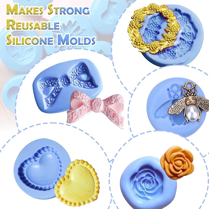Silicone Putty, 7/8 LB Flexible Silicone Mold Making Kit -1:1 Mixing Ratio | - Image 5