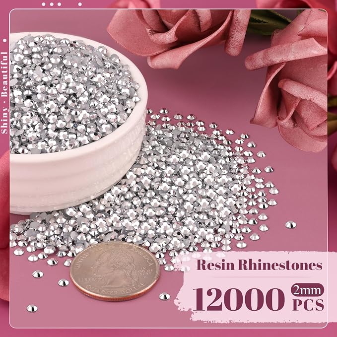 12000PCS 2mm Resin Rhinestones Bulk - Image 2
