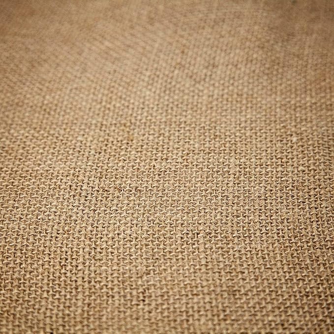 12" x 10yd NO-FRAY Burlap Roll ~ 3 - 5 Table Runners ~ Natural Long Fabric with Finished Edges. Perfect for Weddings, Placemats, Crafts. Decorate Without The Mess!