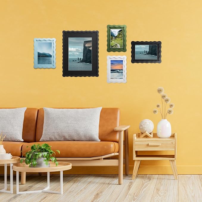 8X8 Wavy Picture Frame With Mat - Image 6