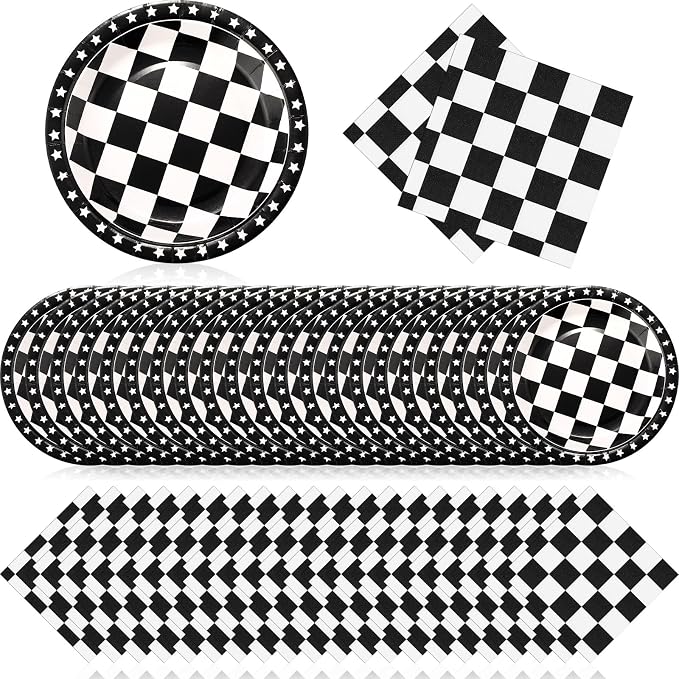 Zhehao 120 Pcs Disposable Paper Plates and Napkins Bulk Birthday Party by Zhehao