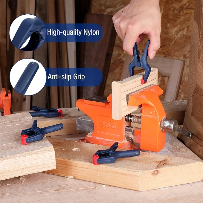 WORKPRO Spring Clamp Set 16-Piece 3-3/8" Adjustable Jaw Pads | Durable Nylon: - Image 5