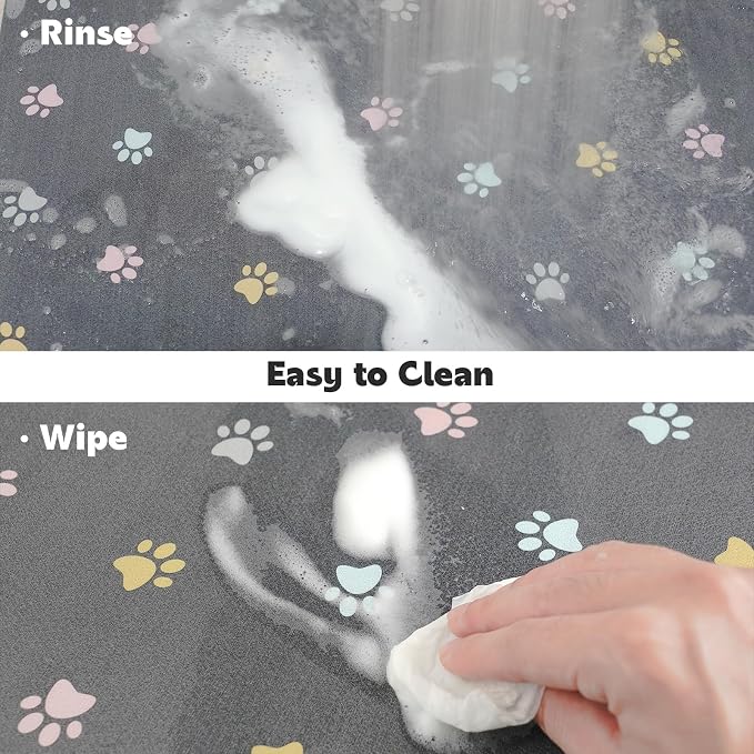 Cat Food Mat Absorbent Dog Mat for Food and Water Non Slip Quick Dry Dog Bowl - Image 8