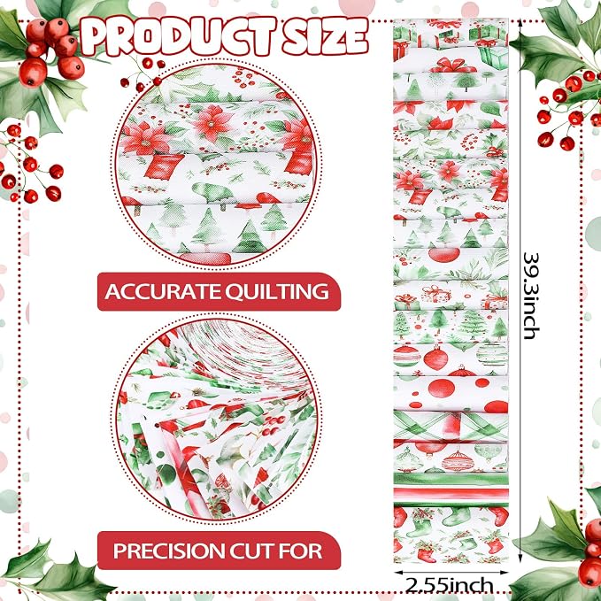 Hosuly 40 Pcs Christmas Jelly Fabric - Image 2