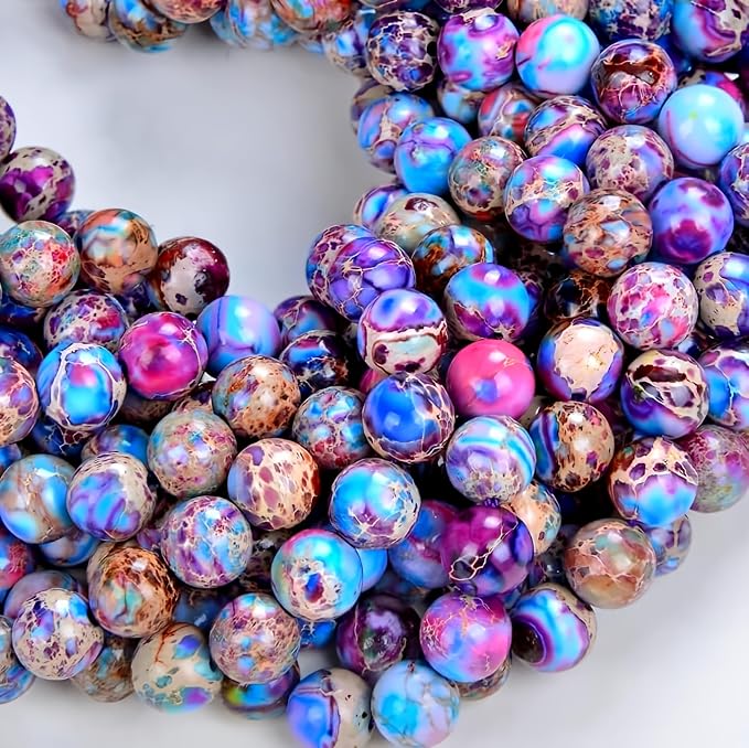 Zenkeeper 108 Pcs Sea Sediment Imperial Jasper Beads by Zenkeeper