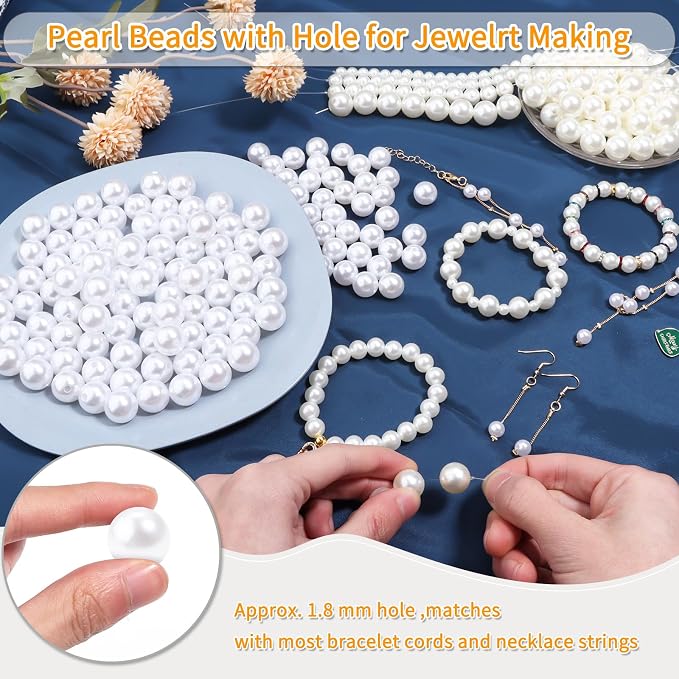 2500pcs Light Blue 4mm Pearl Beads - Image 3