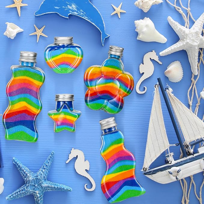 Tanlade 50 Pcs Plastic Sand Art Bottles - Image 4