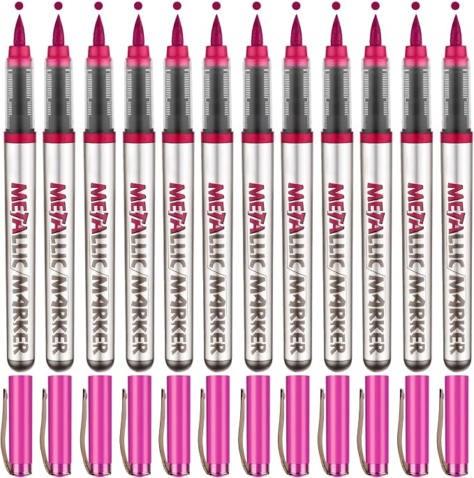 Metallic Acrylic Paint Markers, Fabric Paint, DIY Crafts by YWPXSN