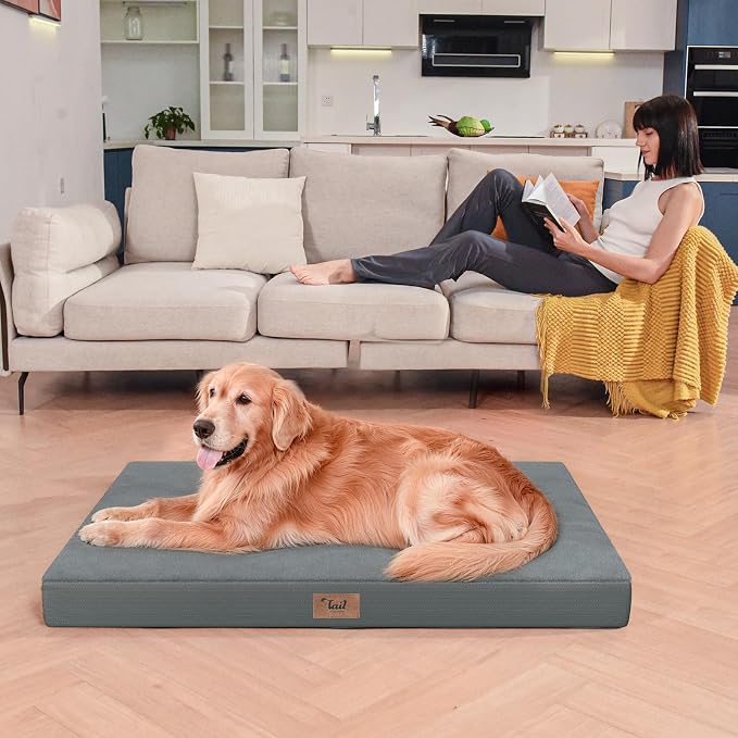 Plush Orthopedic Dog Bed for Medium Dogs & Puppies, Waterproof Dog Beds 29x18 - Image 7