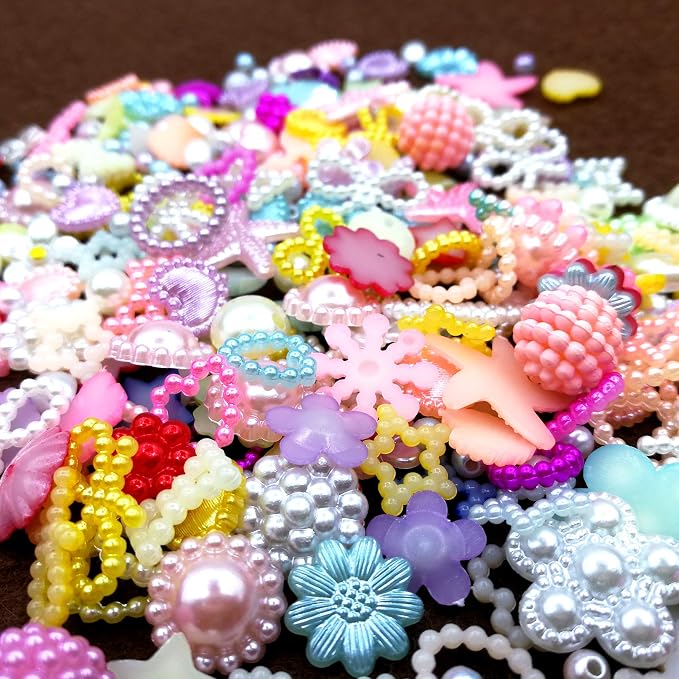 Amaney Around 300pcs 4-20mm Mixed Styles Crafts Material Kit Flatback - Image 5