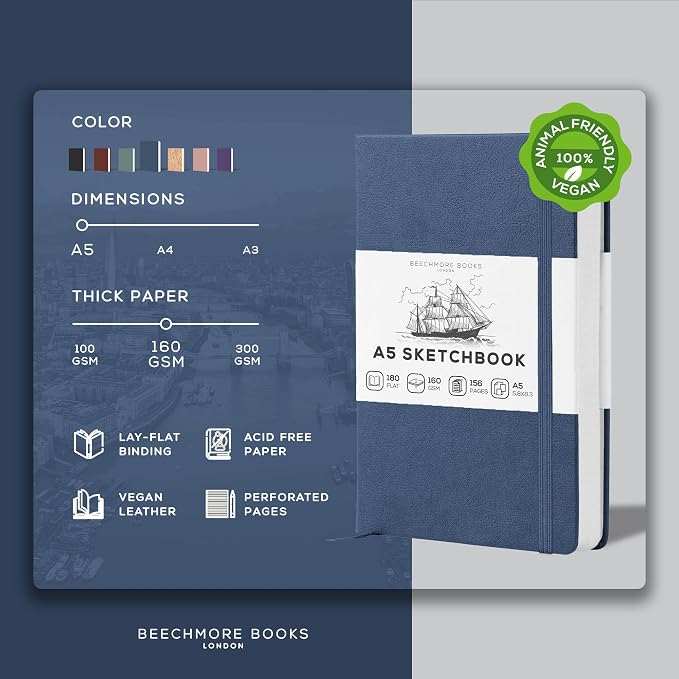 Beechmore Books A5 Mixed Media Sketchbook - Image 2