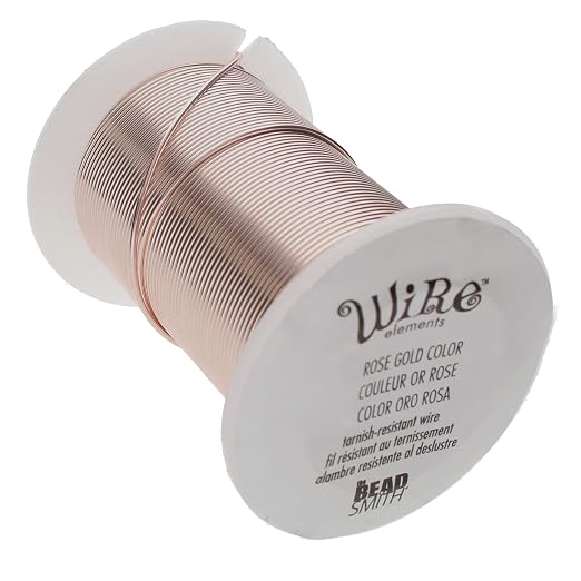 The Beadsmith Wire Elements 28-Gauge Lacquered Tarnish-Resistant Copper Wire by TheBeadsmith