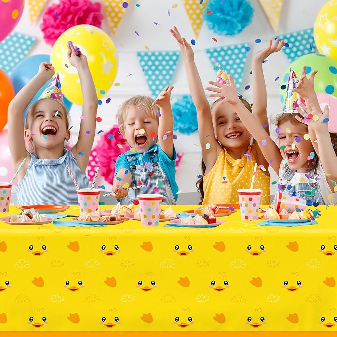 3pcs Yellow Duckie Table Cover, Waterproof & Easy to Clean, 70.8x42.5 inches - Image 4
