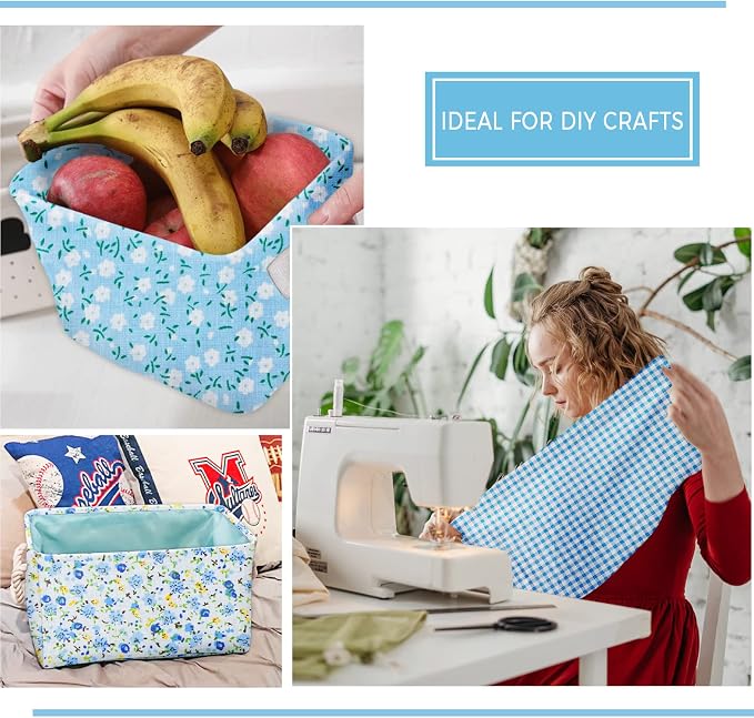 Aubliss 8pcs Fat Quarter Fabric Bundles Quilting Cotton Craft Fabric Pre-Cut - Image 6