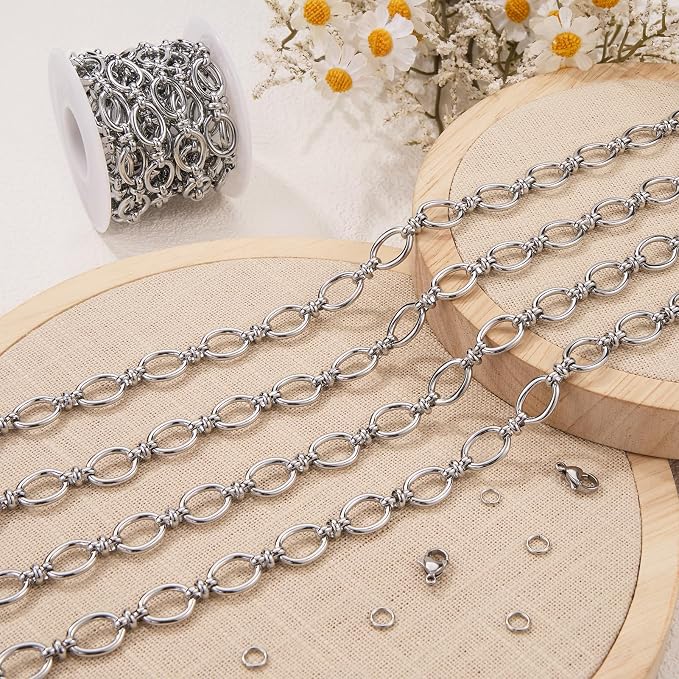 2 Meters Stainless Steel Jewelry Making Chains Oval Chain Bulk | Chunky Chains - Image 8