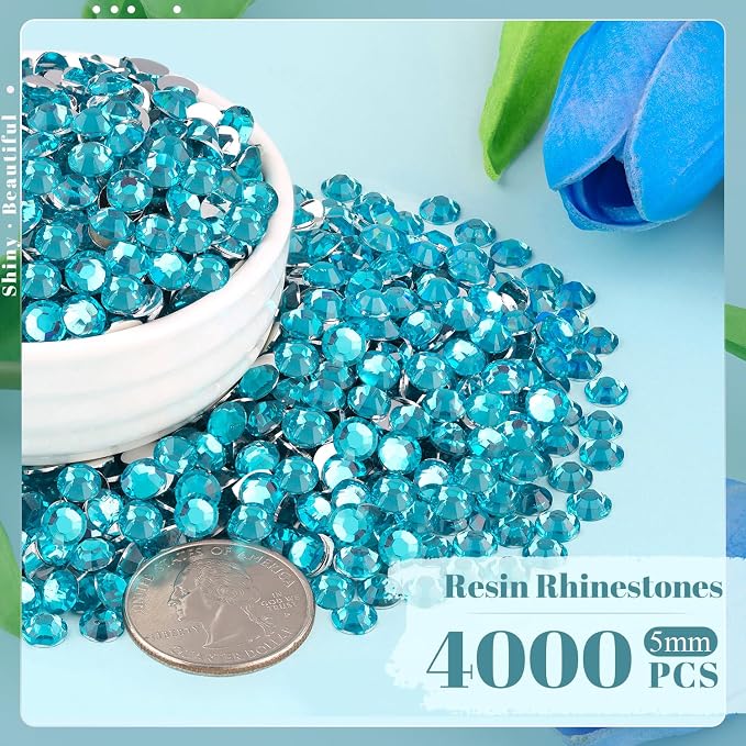 4000PCS 5mm Resin Rhinestones Bulk - Image 2