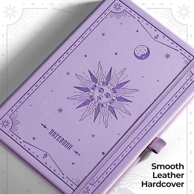 EMSHOI Dotted Journal Notebook, 320 Pages, A5 Size | Leather Hardcover - Image 3
