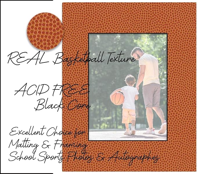 11x14 Mat Bevel Cut for 8.5x11 Photos - Acid Free Basketball Texture Precut Matboard - For Pictures, Photos, Framing - 4-ply Thickness
