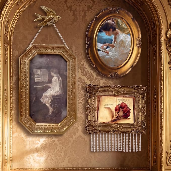Wonderjune 3 Pcs Vintage Picture Frames Set - Image 6