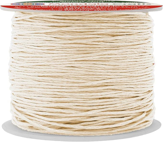Mandala Crafts 1mm 109 Yards Cream Cotton Waxed Cord for Jewelry Making Bracelet Cord Waxed String - Beading String Thread Jewelry Cords for Necklaces String
