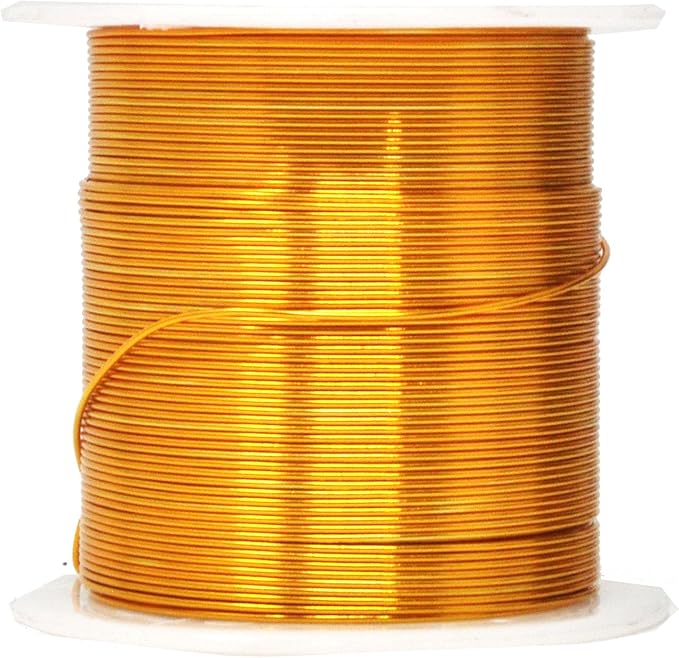 Mandala Crafts 22 Gauge Anodized Aluminum Craft Wire for Jewelry Making - 450 FT Colored Flexible Silver Copper Purple Gold Brown Red Wire - Bendable for Bonsai Armature Crafting Sculpting