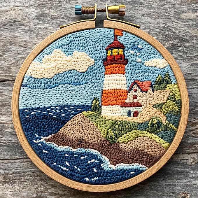 Punch Needle Kits Sea Lighthouse Easy by Unknown