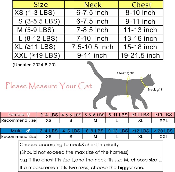 Cat Harness and Leash for Walking Escape Proof Breathable Mesh Fabric, Extra - Image 2