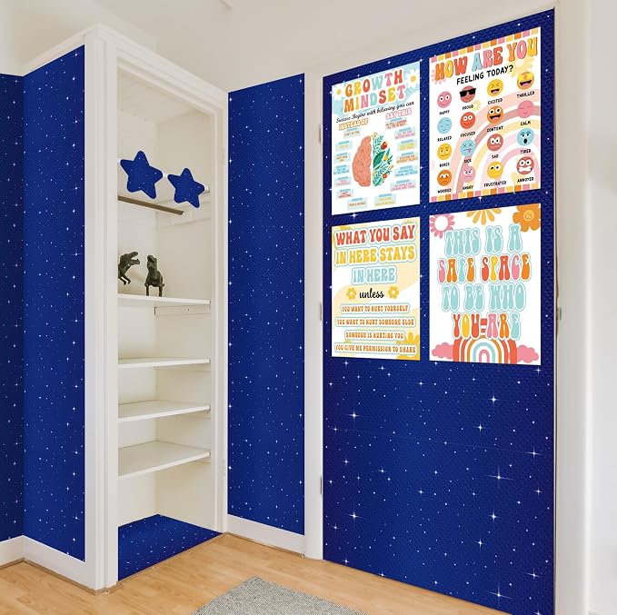 Inkspire Night Sky Bulletin Board Paper Roll, 14.8FTx47IN Large Reusable - Image 7